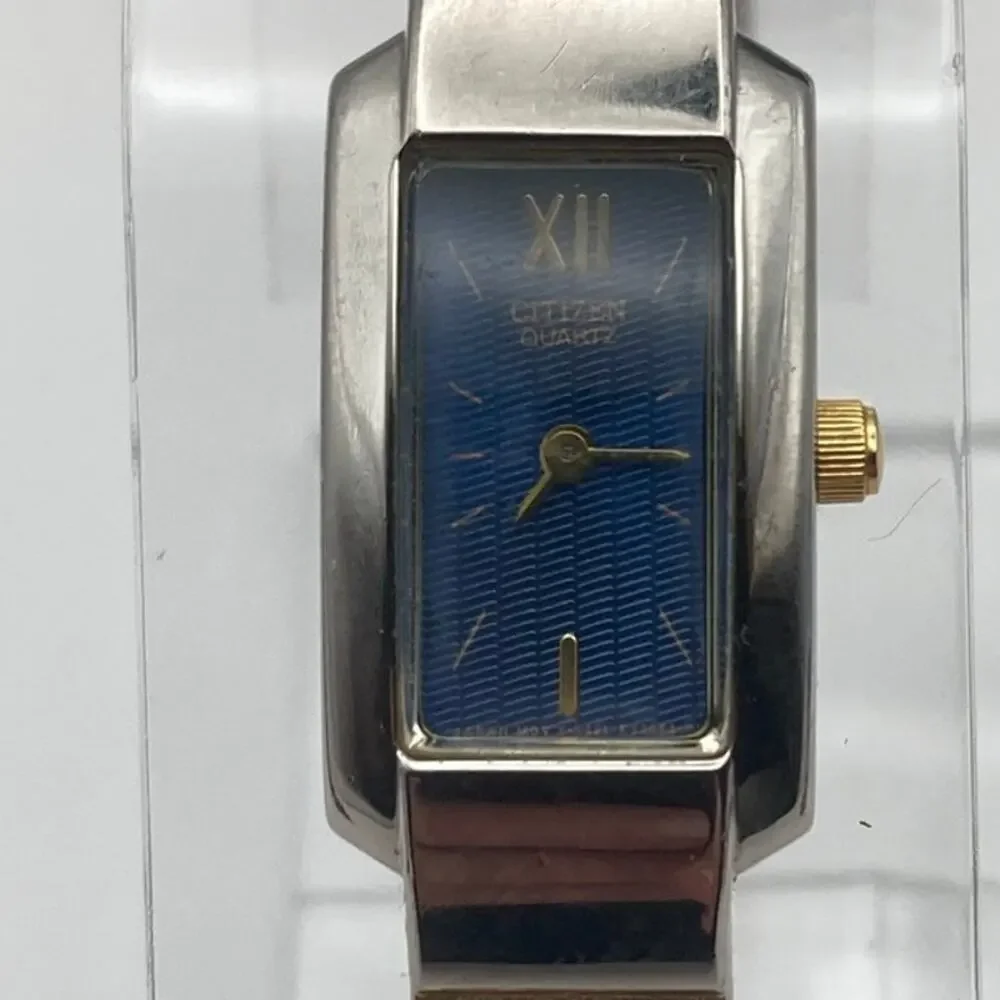 Citizen Women's Rectangle Dress Watch 14mm - New Battery - Wrist 6